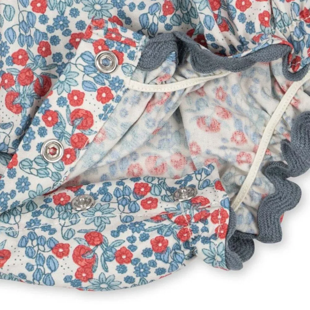 NEW Konges Slojd Verbena cotton romper in Bibi Blue floral 12 months - Picture 4 of 9